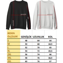 Gölge Stor Atatürk Görselli Bisiklet Yaka Unisex Sweatshirt 766