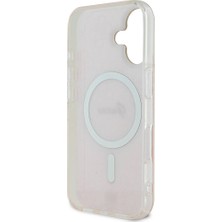 Guess Apple iPhone 16 Uyumlu Kılıf Guess Orjinal Lisanslı Magsafe Şarj Özellikli Yazı Logolu 4g Desenli Pembe