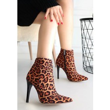 Kazax Blan Zebra Saten Topuklu Bot