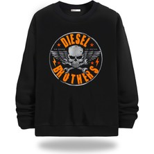 Gölge Stor Motorcycles Bisiklet Yaka Unisex Sweatshirt 959