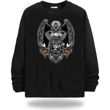 Gölge Stor Motorcycles Bisiklet Yaka Unisex Sweatshirt 225