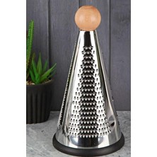 Nishev Huni Ahşap Sap Konik Çok Fonksiyonlu Top Rende - Orta Boy