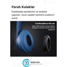 Noriyen Unisex Premium Kids Serisi Işıklı Kedi Kulaklık Kablosuz Bluetooth Kedili Çocuklar Için Kulaklık P47M Rgb Cat Kulaklık