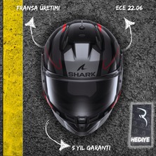 Shark D-Skwal 3 Sizler (Kar) Kapalı Motorsiklet Kask (ECE2206) (Fit Kasa)