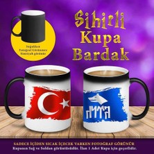 Asilmeydan Türk Bayraklı ve Türkçü Bozkurt Sihirli Kupa Fincan BARDAK-S4640
