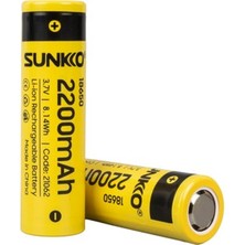 Sunkko 18650 3.7 Volt 800 Mah 1'li Şarj Edilebilir Pil