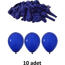 Atölye Mi Lacivert Balon 12" - 30 cm Lateks Lacivert Renk Balon 10'lu Paket