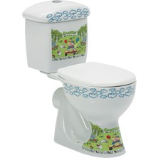 Turkuaz Yumurcak Takım Klozet (Arkadan Çıkışlı)