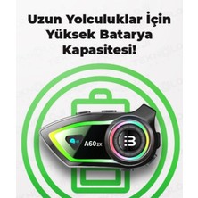 Vothoon A60 2x Motosiklet Kask Kulaklığı Bluetooth Intercom Rgb Işıklı 2 Intercom Bağlantılı 300M Mesafe