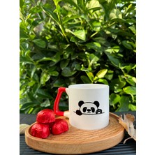 Home Ahşap Tepsili Panda Kupa