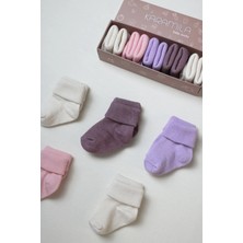 Karamila 5'li Set Bebek Bambu Çorap - Baby Bamboo Socks - Yenidoğan Çorap