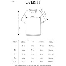 Unisex Düz Biskilet Yaka Oversize T-Shirt - Füme