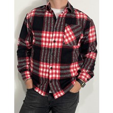 Erkek Kışlık Oduncu Gömlek Slim Fit Cepli
