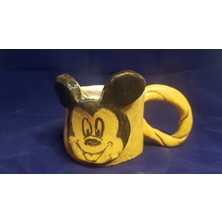 Toprakana Art El yapımı, Mickey Mouse Tasarım Seramik Kupa (Sol El Kullanımına Uygundur).