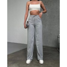 Basic Üç Iplik Eşofman Pantolon - Gri