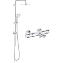 Grohe Duş Seti ve Termostatik Banyo Bataryası Seti - 27389002-34576000