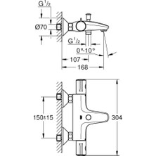 Grohe Duş Seti ve Termostatik Banyo Bataryası Seti - 27389002-34576000