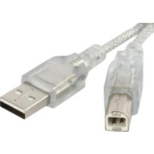 S-Link SL-U2015 USB 2.0 Şeffaf Yazıcı Kablosu 1.5m