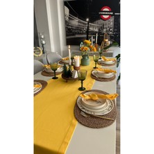 Decamor Home Pamuklu Leke Tutmaz Sarı Uzun Runner