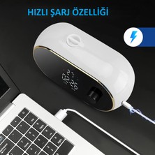 UmoTech Otomatik Duvara Monte Sabunluk, Hd Büyük Ekran, 450 ml Kapasite, Zaman ve Sıcaklık Göstergesi (Beyaz)