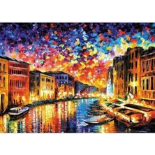 Shopping Haven Kanvas venedik ve Gece Sayılarla Boyama Seti Kasnaklı 40 x 50 cm