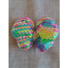 Efna Store Pullu Çift Kanatlı Kelebek 8 cm Çocuk Pens Toka 1 Adet