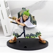 Elifeshop One Piece Anime Roronao Zoro Kimonolu Karakter Figür Oyuncak Koleksiyonluk Dekoratif Biblo 16 Cm.