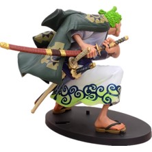 Elifeshop One Piece Anime Roronao Zoro Kimonolu Karakter Figür Oyuncak Koleksiyonluk Dekoratif Biblo 16 Cm.