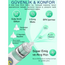 Elektrikli Bebek ve Çocuk Otomatik Burun Temizleme Aspiratörü Yenidoğan, 0-12 Yaş