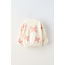 Ladin Store Yeni Sezon Kız Çocuk Pamuklu Kelebek Deseni Baskılı Sweatshirt ve Fitilli Taytlı Takım