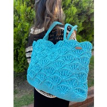 Kadın El Yapımı Kağıt Ip Çanta – Doğal Malzeme, 32X40 Cm, Dayanıklı ve Şık Tasarım