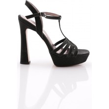 DGN 2015 Kadin Şeritli Uzun Topuklu Abiye Ayakkabi