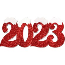 Yılbaşı Strafor Kırmızı Strafor 2023 Dekor Süs