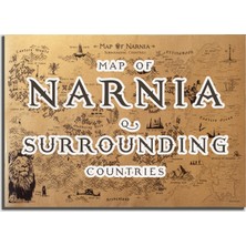 Talented Bear's Workshop Narnia & Surrounding Countries Dünya Haritası 50*70CM, Narnia Günlükleri, Aslan Cadı Dolap Poster