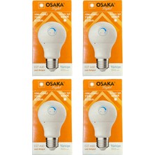 Osaka 10W (75W) 6500K (Beyaz Işık) E27 Duylu Dim Edilebilir LED Ampul (4 Adet)