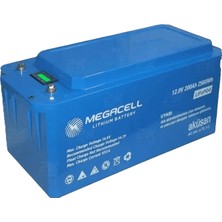 Megacell 12.8V 200AH Lifepo4 Lityum Demir Fosfat Akü(Abs Kasa)