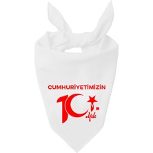 Cumhuriyet 101 Yıl Tasarımı Baskılı Fular