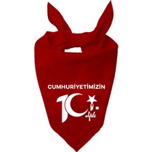 Cumhuriyet 101 Yıl Tasarımı Baskılı Fular