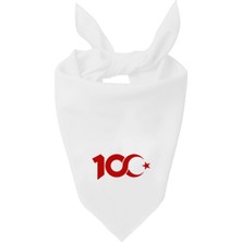 Cumhuriyet 100 Yıl Tasarımı Tek Renk Fular