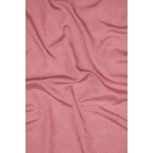 Vakko Pamuk Ipek Monogram Şal 40753-GÜL Kurusu