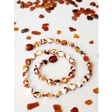 Kehribar Sarayı Mozaik Kehribar Çocuk Kolye 40 cm