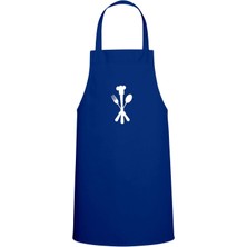 Mutfak Gereçleri Özel Baskılı Chef Mutfak Önlüğü Saks Mavisi