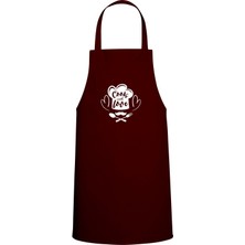 Cook With Love Yazılı Özel Baskı Chef Mutfak Önlüğü Bordo