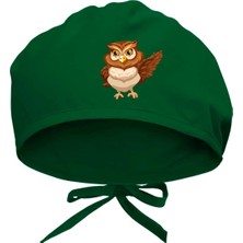 Tasarım Trend Robocop Baykuş Baskılı Cerrahi Bone - Doktor ve Hemşire Bonesi Hastane Bonesi