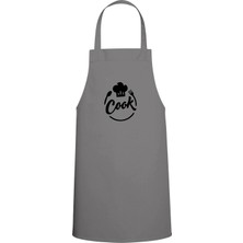 Chef Özel Baskılı Chef Mutfak Önlüğü Gri