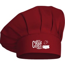 Best Chef Yazılı Tasarım Mantar Kep Alpaka Kumaş
