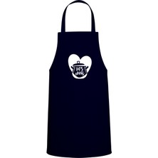 Let's Cook Yazılı Tencere Özel Baskı Chef Mutfak Önlüğü Lacivert