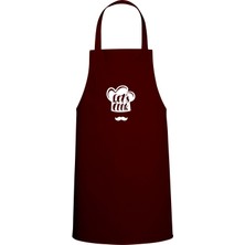 Chef Özel Baskılı Chef Mutfak Önlüğü Bordo