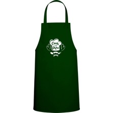 Cook With Love Yazılı Özel Baskı Chef Mutfak Önlüğü Avcı Yeşili
