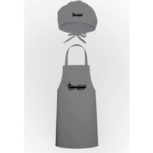 Chef Bıçağı Tasarım Mutfak Önlüğü & Bone Avantaj Paketi